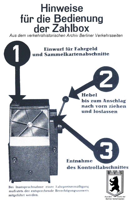 Einfhrung der Zahlbox (1966) bei der BVG-Ost