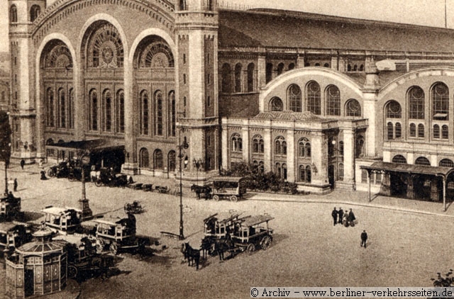 Invalidenstr, vor dem Stettiner Bahnhof (etwa 1905)