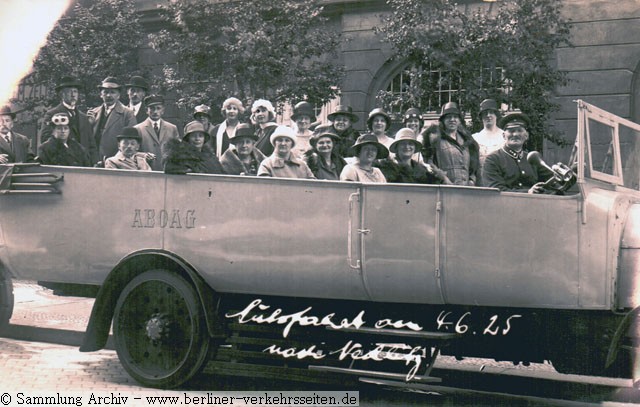 1925 mit der ABOAG in das Berliner Umland