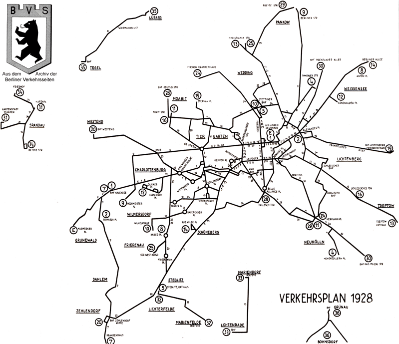 Liniennetz der ABOAG (1928)